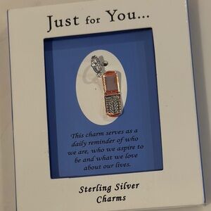 LA ROCKS Sterling Silver Retro Cell Phone Charm